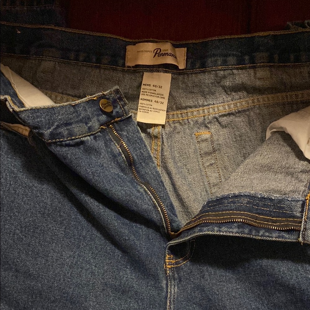 Men's Blue Bootcut Jeans - Picture 4 of 6